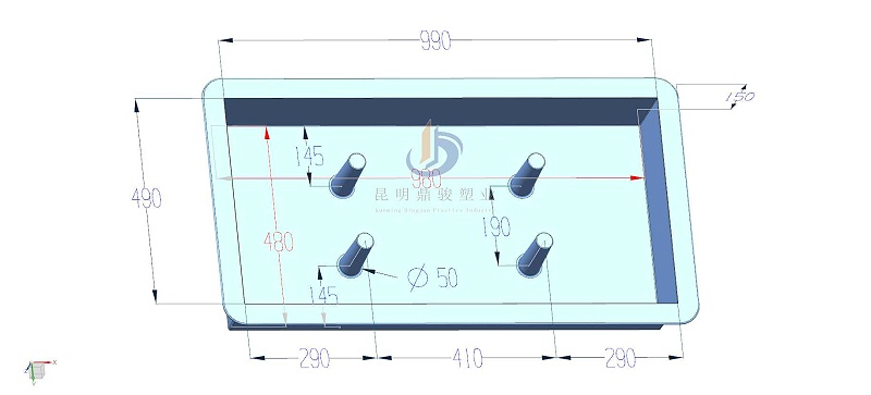 水沟盖板塑料模板模具效果图 (2)